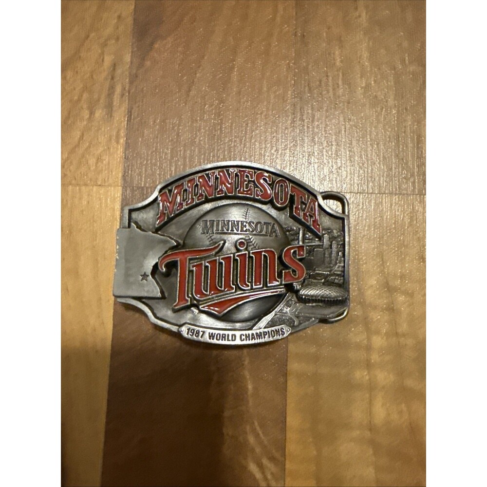 Minnesota Twins Belt Buckle MLB 1987 World Champions # LE Vtg Siskiyou .SHY849